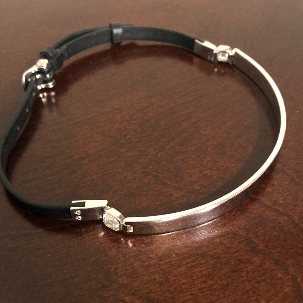 Henri Bendel Black and Silver Choker Necklace